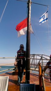 Di atas perahu menyeberangi Danau Galilea